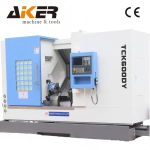 Heavy Duty High Efficiency GSK/Siemens/Fanuc Tck600 CNC Turning Center with Bar Feeder with Chip Conveyor for Metal Turning with CE/ISO Living Tool