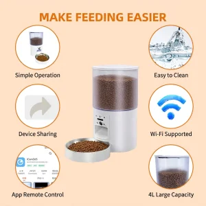 4L Smart Pet Feeder Automatic WiFi App Remote Control