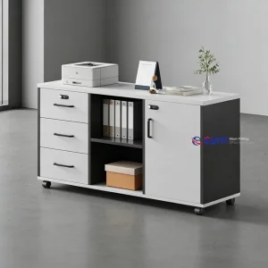 Space Saving 3 Drawer Steel Mobile Pedestal Cabinet
