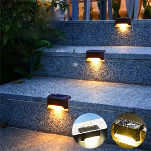 Outdoor Solar Step Lights Garden Fence Railing Stairs Waterproof LED Solar Fence Light