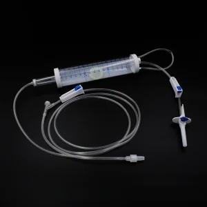 Conjunto de infusión de bureta IV estéril desechable