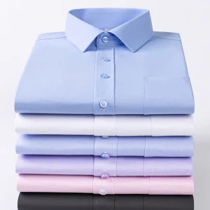 Custom White Work Luxury Business Dress Shirts Formal Men's Long Sleeve Slim-Fit Shirts for Men