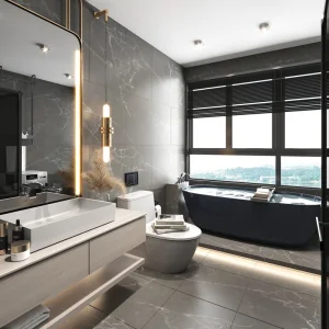 1000mm Conjunto de Espejo LED Inteligente con Eliminación de Vapor, Armario de Baño Moderno de Esquina, Armario de Baño Montado en la Pared de Acero Inoxidable con Lavadora para Dormitorio