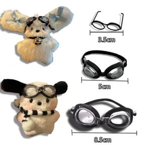 Animal de peluche suave y adorable con gafas