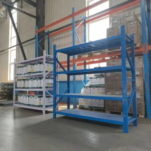 Medium Duty 5-Layer Cold Rolled Steel Adjustable Durable Stackable Shelving Racks Powder Coated Card Slot Assembly Industrial