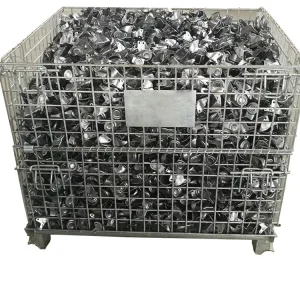 Storage Cage Folding Container Truck Rack Garbage Basket Material Box Iron Mesh Cage Commercial Iron Turnover Box