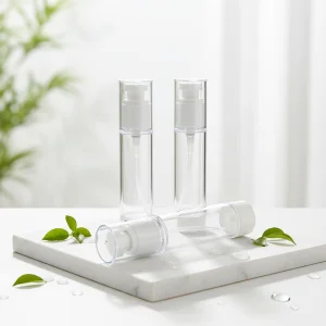 Stock 15ml 30ml 50ml 80ml 100ml 120ml Lotion Packaging Bottle Custom Logo White Refillable Airless Pump Bottle