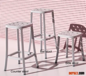 Morden Design Outdoor Furniture Stackable All Aluminum Emeco Inch Bar Stool