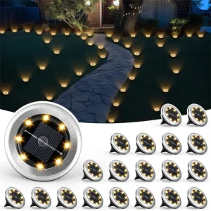 Outdoor Solar Underground Garden Lights Lawn Pathway Buried Lamp Landscape Inground Light