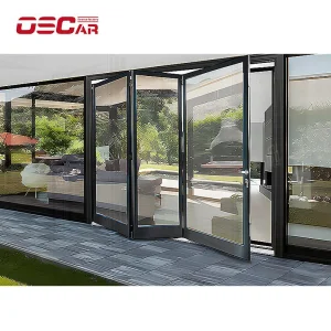 Aluminium Pivot Door Tempered Glass