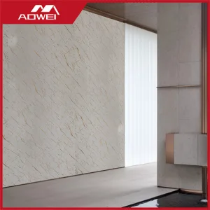 UV Protective Impact Resistant Stone Plastic Composite Marble Sheet for School Library Wall