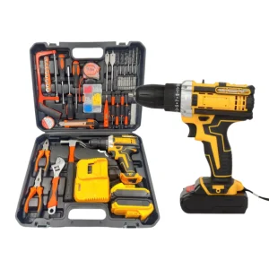 20V High Efficiency Cordless Impact Driver Portable Power Fastening Tool with 3/8 Inch Chuck for Screw Driving and Drilling