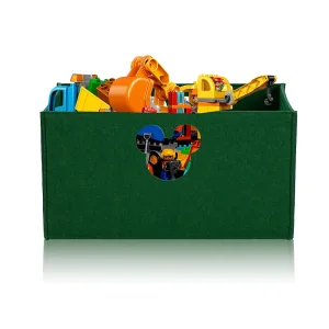 Wholesale Cartoon Felt Storage Basket with Unique Handles Green Storage Basket Felt