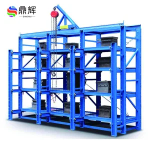 Heavy Duty Removable Drawer Storage Mold Placement Rack Factory Workshop Storage Sliding Mold Rack with Heavy Duty Mold Shelves