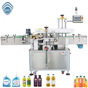 Skilt Sticker Automatic High Speed Round Square Cans Jars Flat Bottle Front Back Two Sides Labeling Machine Labeller Label Applicator Manufacturer