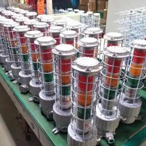 Industrial 24VDC Alarm Signal Tower Light with Buzzer Warning Flashing Strobe Light