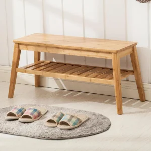 Modern Bamboo Storage Bench