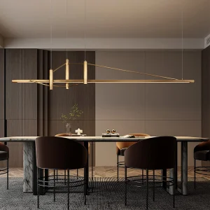 Custom Copper Lighting bar Dining Room Kitchen Pendant Light Fashion Antique Brass Bedroom Led Long Linear Chandeliers Lamp