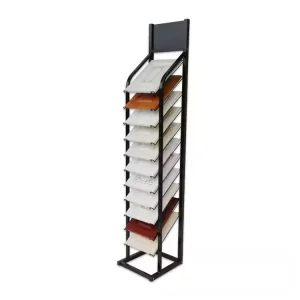 Custom Metal Magazine Display Rack Floor Standing Literature Brochure Holder for Stores and Bookshops