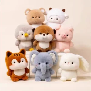 18cm Cute Pet Rabbit Pink Pig Elephant Plush Toy Cute Panda Girl Ornament Wholesale CE and UKCA Certificates