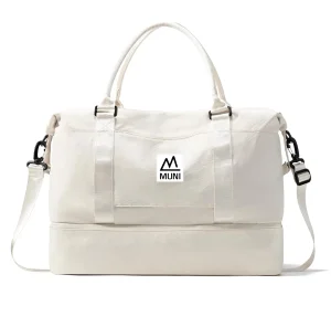 Taslan 30L Diseño Bolsa de Fin de Semana para Mujeres Bolsa de Gimnasio Duffel con Compartimento para Zapatos