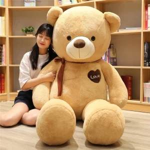 2025 New Arrivals 60cm Giant Teddy Bear Toy Soft Fabric Plush Filled PP Cotton Comforter Embroidered Wedding Gifts Stuffed