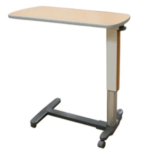 Hospital Overbed Table, Hospital Bedside Tables with Good Quality Gas Spring