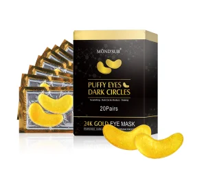 Private Label 24K Golden Collagen Under Eye Patch Eye Mask Gel For Eyes Care Reducing Dark Circles Deep Hydration