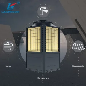 HVAC Systems R290 50kw Hybrid Air to Water Heat Pump for Air Heating Cooling Dhw Floor Heating