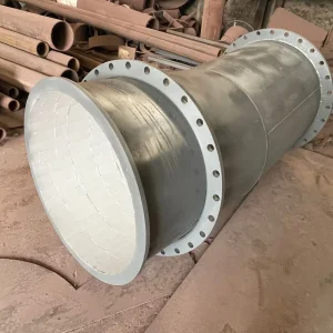 Mining Slurry Conveying High Abrasion Resistant Alumina Ceramic Tiles Lined Bend Steel Tube Elbow