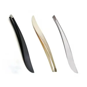 Grooming Makeup Artist Eyebrow Plucking Beard Trimming Mustache Shaping Slant Tip Tweezers