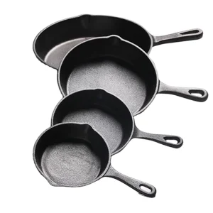 Pre-Seasoned Cast Iron Cookware Set Handle Induction Cooker Suitable Wok for Hotels Restaurants for Frying Grilling Skillets
