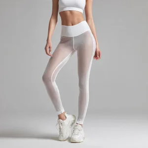 Mesh Sheer Breathable Summer Workout Leggings Women's Sheer Mesh Leggings High Quality Compression Yoga See Through Pants Women