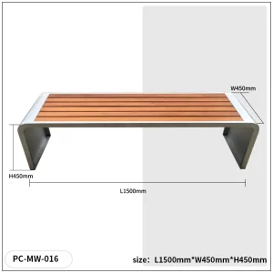 Waterproof Park Patio Wholesale Wooden Garden Leisure Outdoor Park Bench Without Backrest