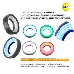 Machine Vision Ring Light Adjustable Brightness LED Industrial Ring Illuminator for PCB FPC Optical Automated Inspection System