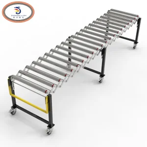 Mobile Flexible Expandable Roller Conveyor Easy to Move and Install