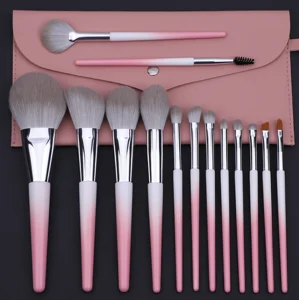Makeup Brush Set Wood Handle