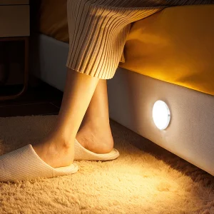 Warm Mini Round Lights, USB Plug-in Type, Ideal for Bedrooms, Cabinets, Wardrobes, Wine Cabinets, RVs and More