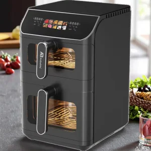 Anbolife New Smart Digital Control Double Stack air Fryer Multi-functional Electric Large Capacity 13L air Fryer Oven