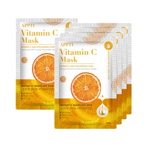 Best New Whitening Facial Mask With Vitamin C Serum And Hyaluronic Acid For Face Filling And Plumping Skin Care Beauty