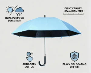 Custom Automatic Umbrella UV Protection