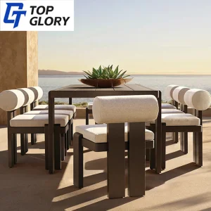 Tg Hot Sale Modern Aluminum Dining Set
