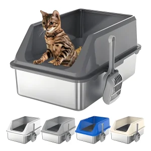 Durable Cat Litter Box with Hidden Design for Multicats