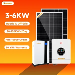 Residential Solar System 5kw 6kw 3.6kw Hybrid System Solar Energy Storage Kit