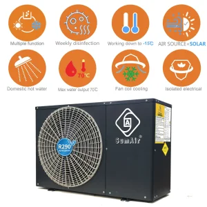 12+ Years Manufacturer Factory Supply -15dg CE CB R290 70d a++ Air to Dhw Water Heater Thermal Pump 4kw12 Hybrid Solar Heating Chilled Cylinder Tank