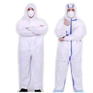 High Quality Disposable 60GSM White Coverall Safety Clothing Overall Microporous Coverall
