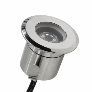 Waterproof LED Well Light 1W 12V IP67 316SS Buried Deck up Lights Outside Ground Lights 12V or 24V Landscape RS-UG1W316X Ce,rohs