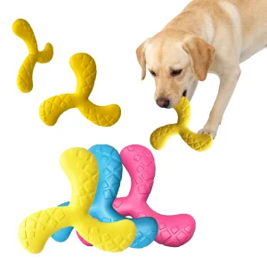 Durable Dog Ball Triangle Dart EVA Floating Bite Resistant Chew Toy for Puppies &amp; Pets Outdoor Use