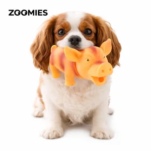 Custom Colors Durable PVC Squeaky Pig Dog Toy