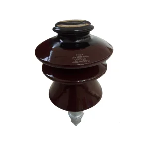 Aisladores de porcelana alta tension esmalte marron
